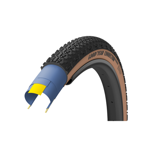 Pneu Goodyear Gravel Conector Tubeless 700x50 - Marrom - Bike Alto