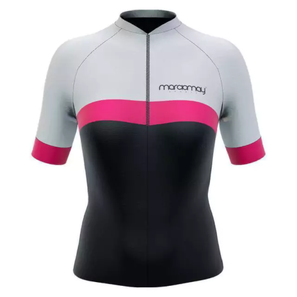 camisa feminina sport pink strip marcio may