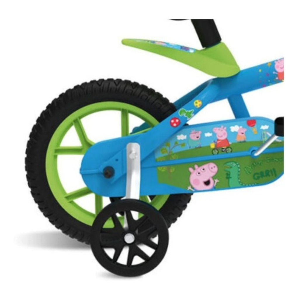 bicicleta aro 12 peppa pig george bandeirante 3