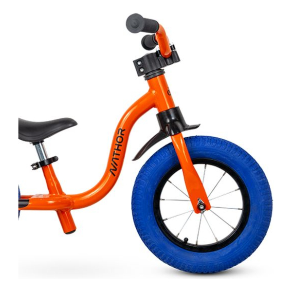Bicicleta Infantil Aro 12 Balance Raiada Laranja Nathor