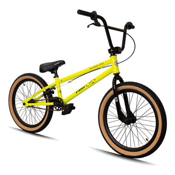 Bicicleta BMX Aro 20 Serie 20 - Pro-X - Amarelo Neon - Bike Alto Vale