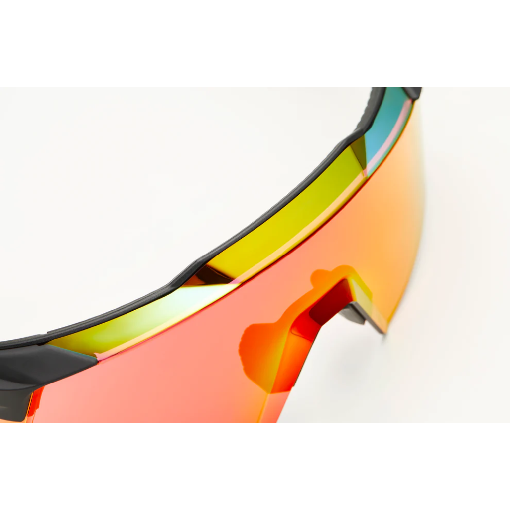 oculos ciclismo 100 aerocraft black hiper red 5