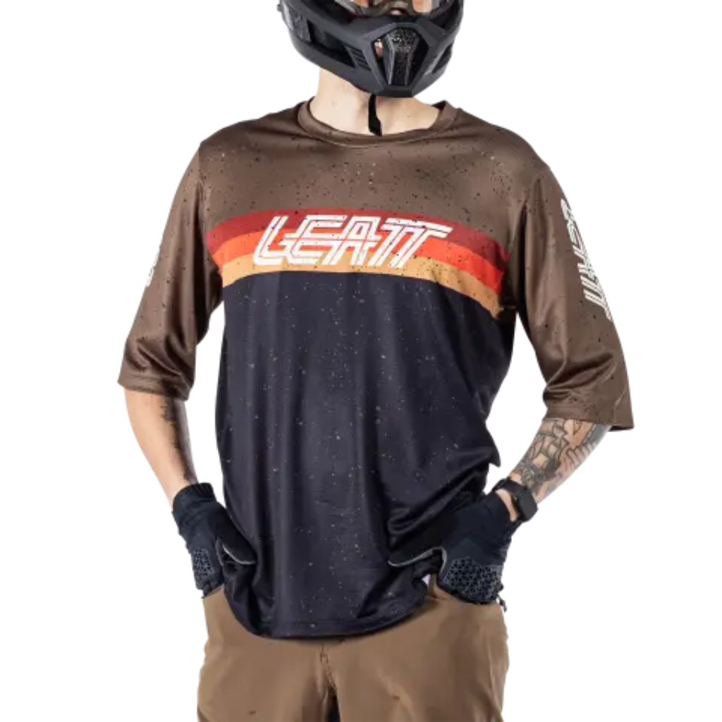 camisa enduro 3 leatt preto marrom 7