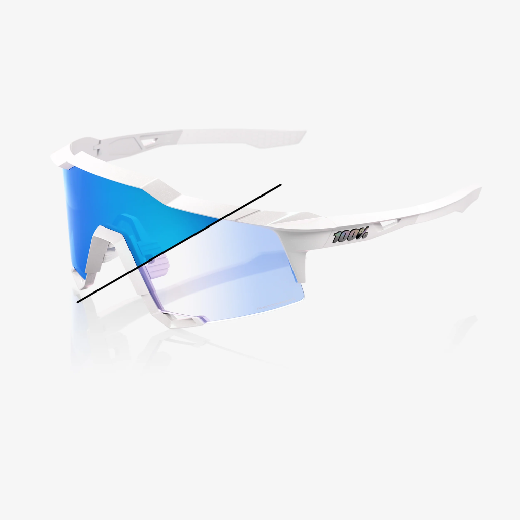 oculos ciclismo 100 speedcraft fotocromatico branco azul