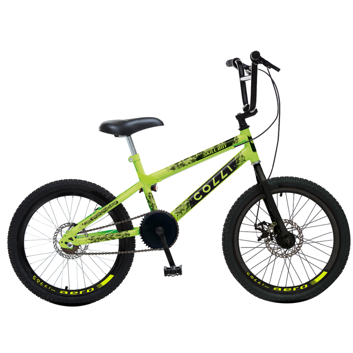 bicicleta aro 20 colli skill boy freio disco 10