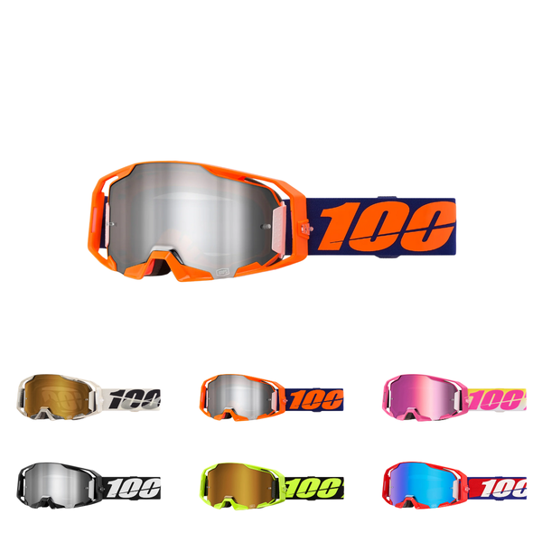 100% ARmatic アルマティック　100パーセント Óculos Armatic - 100% - Laranja/Azul - Bike Alto Vale