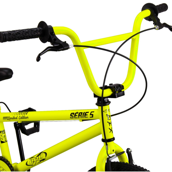 BMX LIKE Bicicleta BMX Aro 20 Serie 5 Limited Edition - Pro-X Amarelo Neon