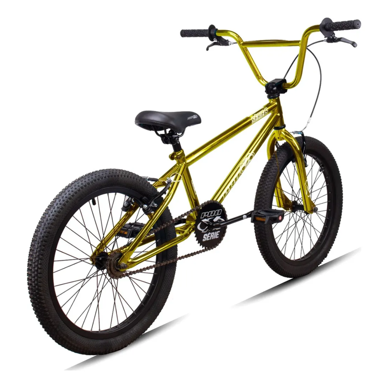 Bicicleta BMX Aro 20 Serie 5 Cromo - Pro-X Dourado