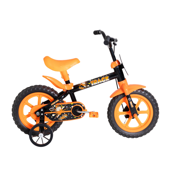 CiM Series Two 12inch　 IDM　Techno Bicicleta Infantil Aro 12 Arco Iris TK3 Track - Preto/Laranja