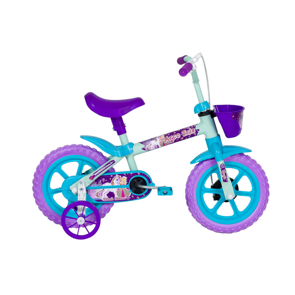 Bicicleta Infantil Aro 12 Arco Iris TK3 Track - Menta/Azul