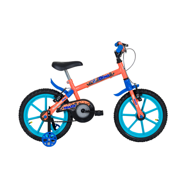 Bicicleta Infantil Aro 16 Dino TK3 Track - Laranja/Azul