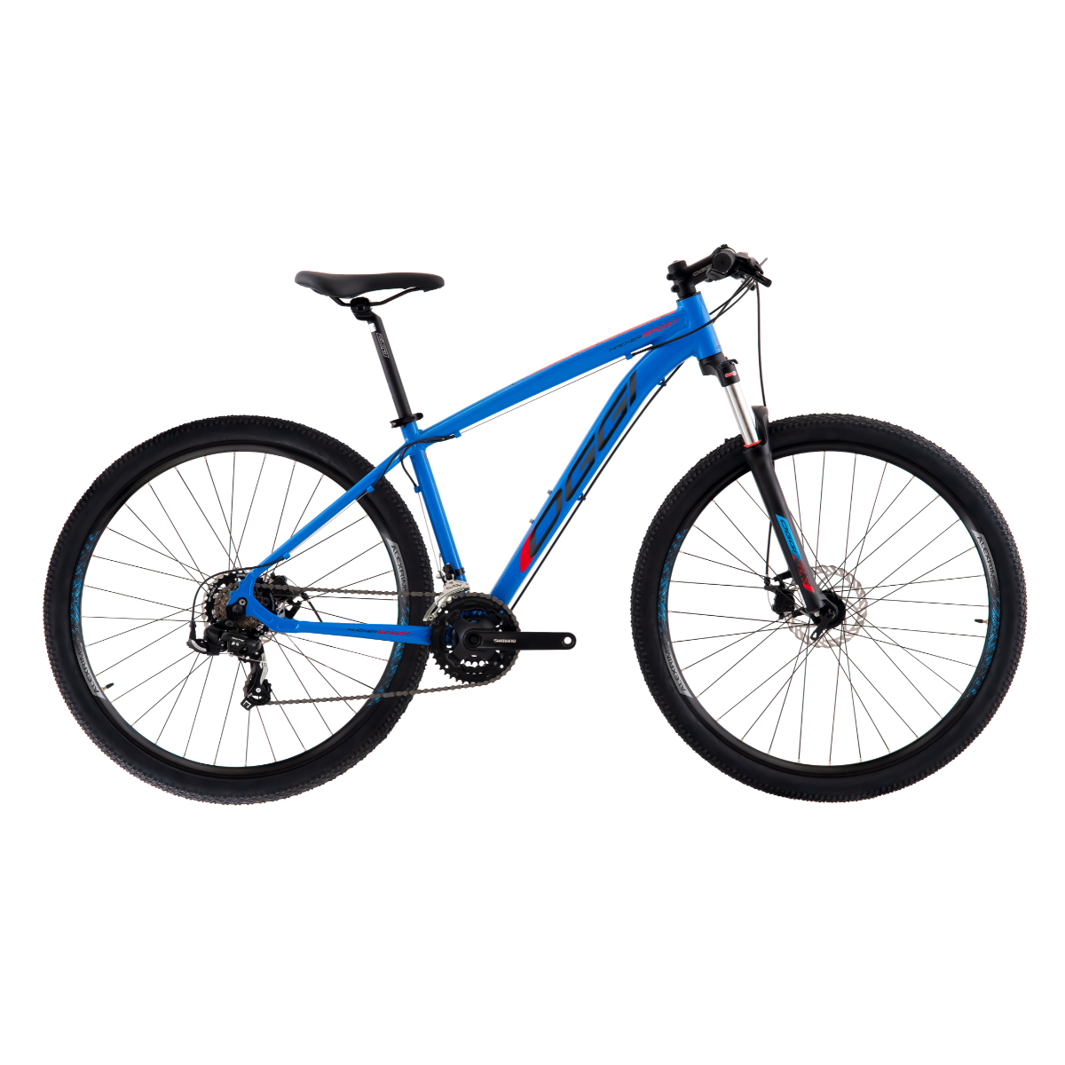 bicicleta oggi hacker sport 21v azul aro 29