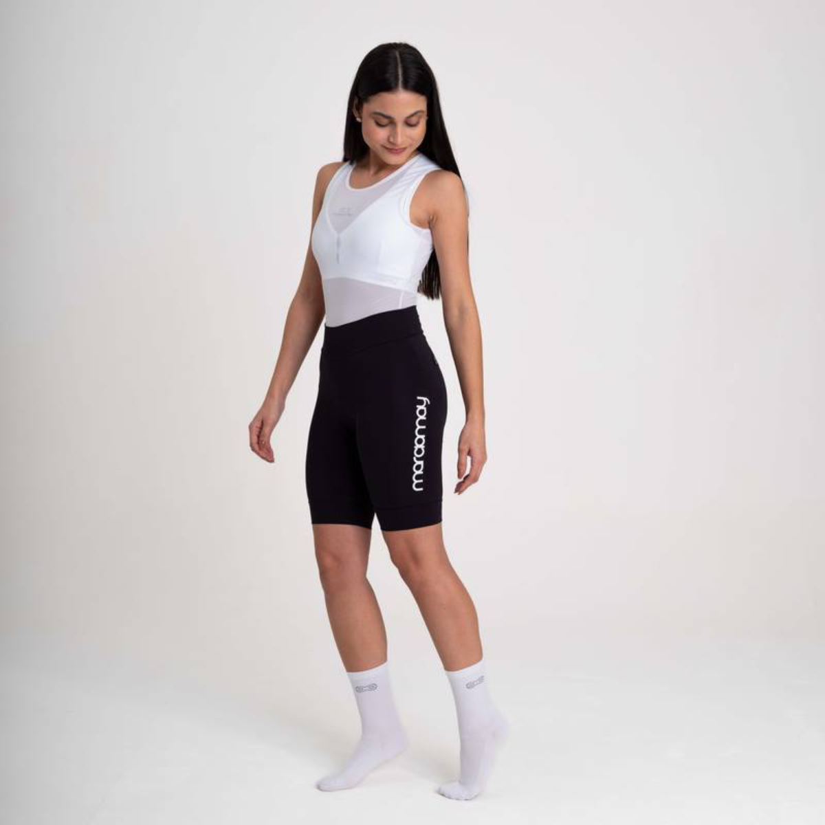 82080010 bermuda feminina light logo branca marcio may 5